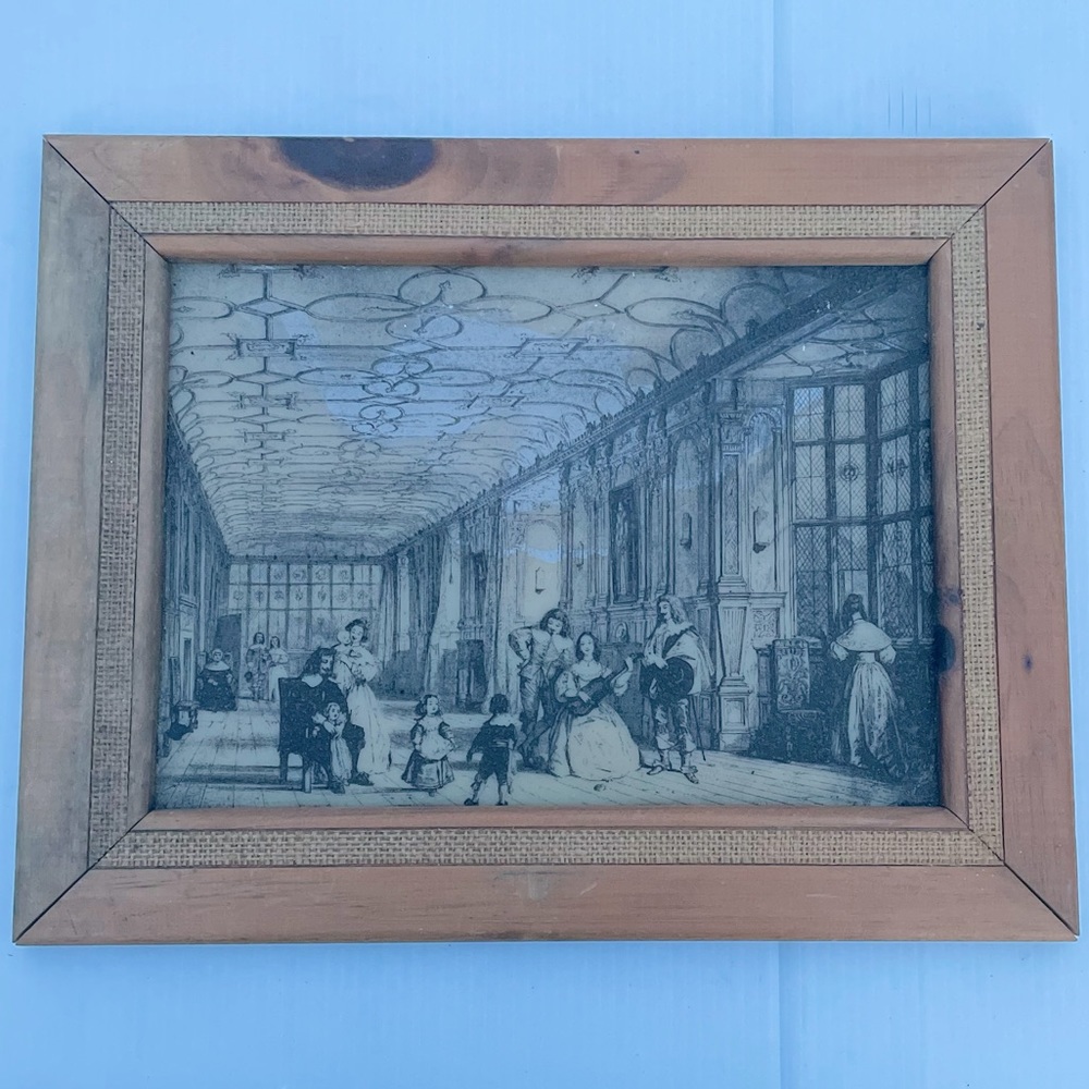 Antique Handcarved Wood Frame Painting